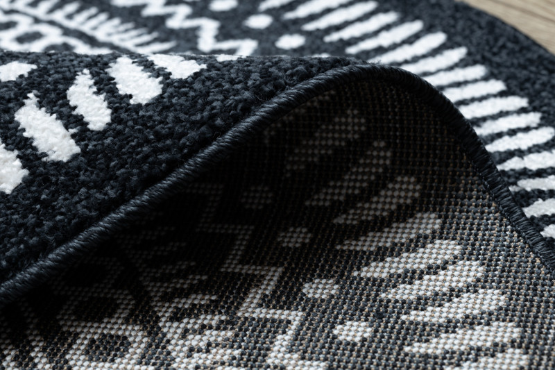 Kusový koberec Napkin black kruh 5