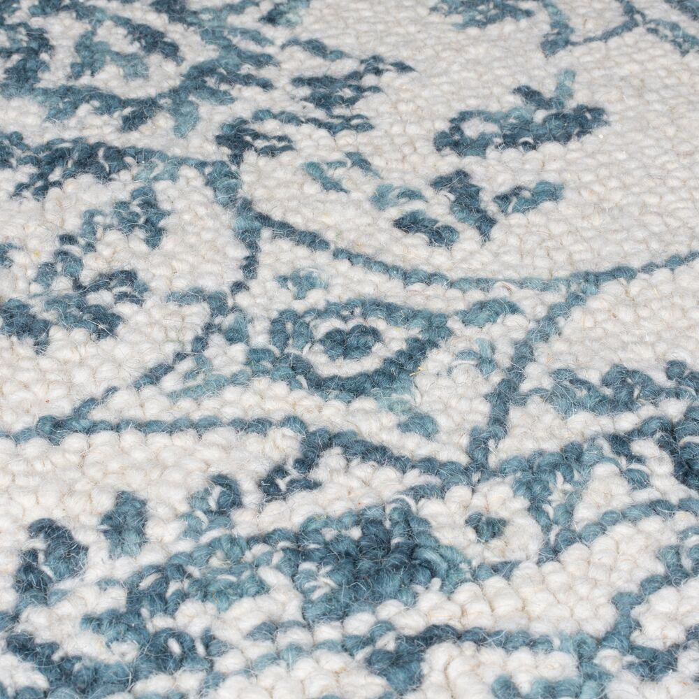 Kusový koberec Wool Loop Yasmin Ivory/Blue 2