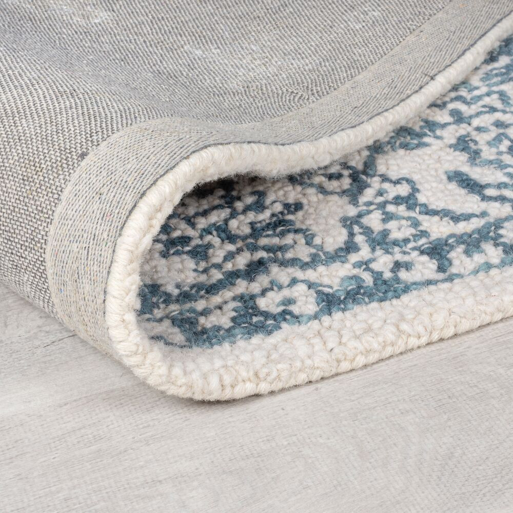 Kusový koberec Wool Loop Yasmin Ivory/Blue 3