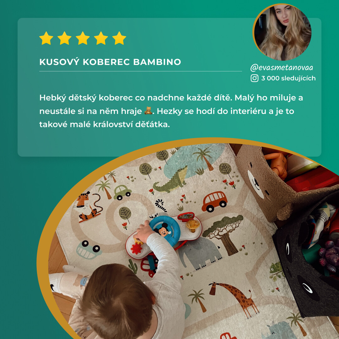 Dětský kusový koberec Bambino 1165 Zoo 80x150 cm (obrázek 18)
