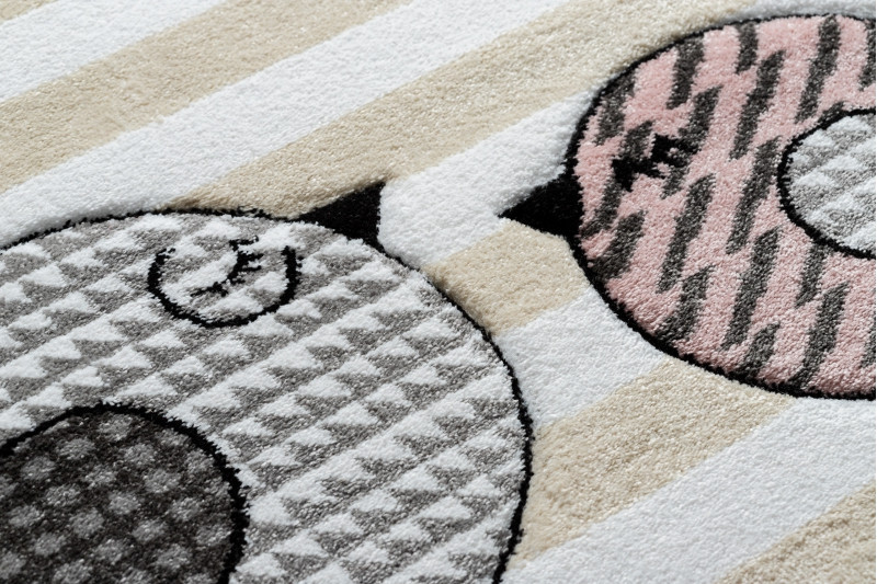 Dětský kusový koberec Petit Birds cream 2