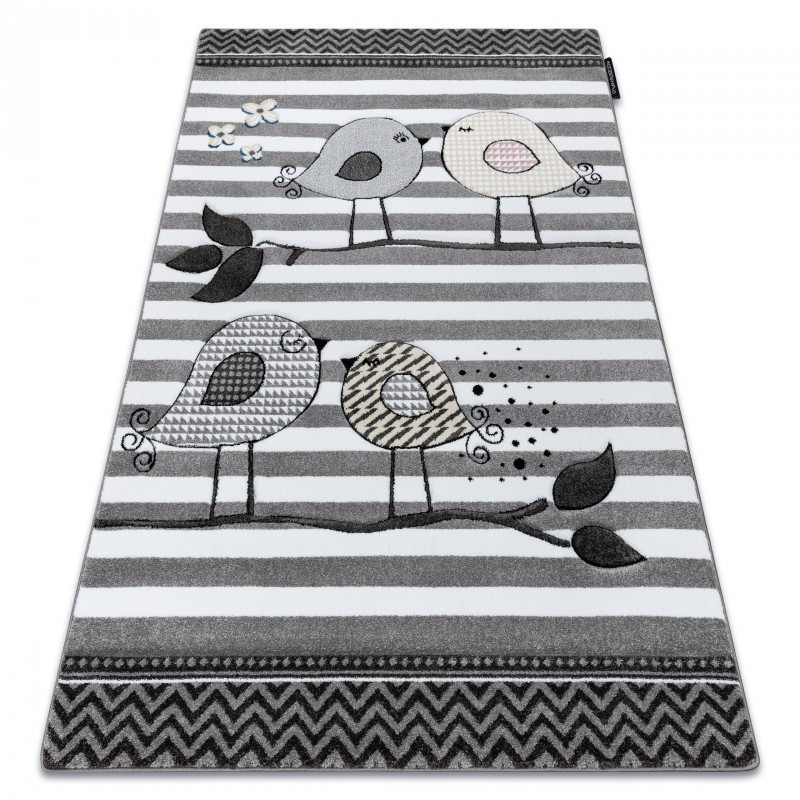 Dětský kusový koberec Petit Birds grey 120x170 cm (obrázek 15)