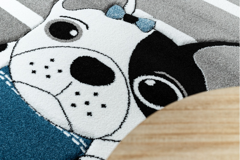 Dětský kusový koberec Petit Bulldog grey 5
