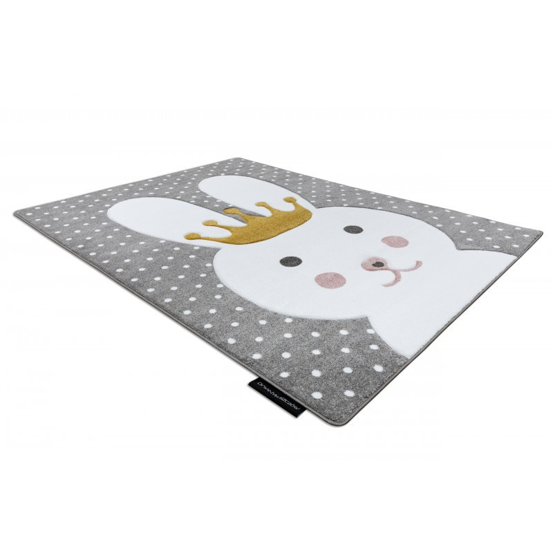 Dětský kusový koberec Petit Bunny grey 2