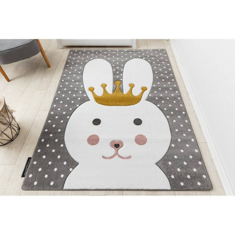 Dětský kusový koberec Petit Bunny grey 4