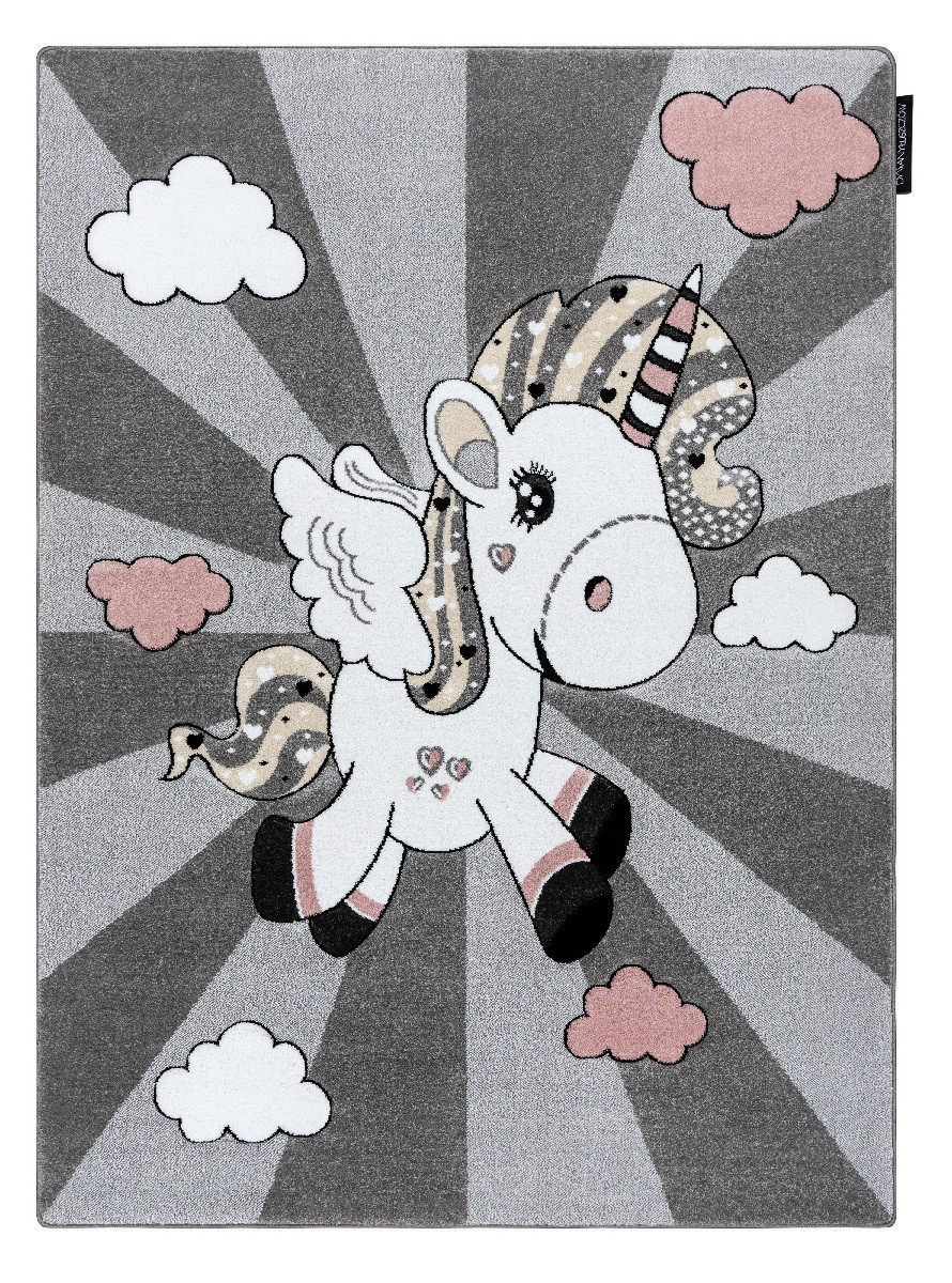 Dětský kusový koberec Petit Unicorn grey
