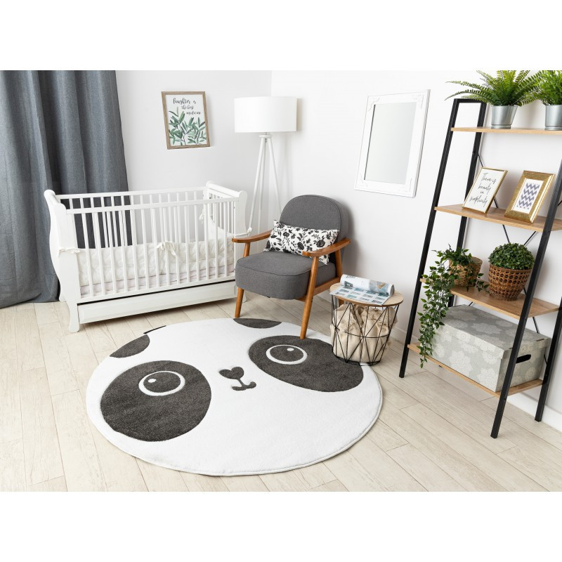 Dětský kusový koberec Petit Panda white kruh 3