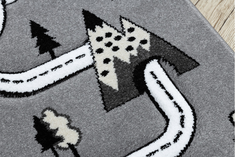 Dětský kusový koberec Petit Town streets grey 4
