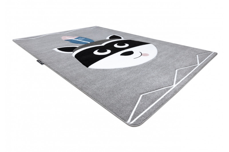 Dětský kusový koberec Petit Raccoon mukki grey 2