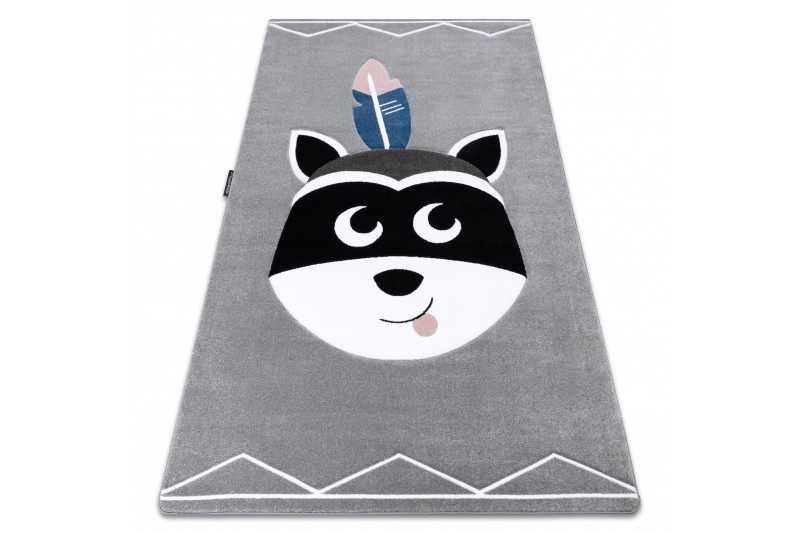 Dětský kusový koberec Petit Raccoon mukki grey 160x220 cm (obrázek 15)