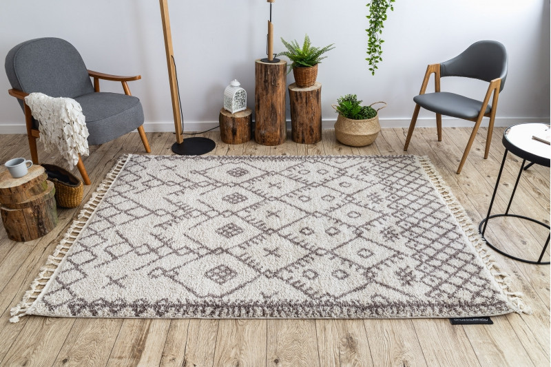 Kusový koberec Berber Tanger B5940 cream and brown 80x150 cm (obrázek 12)