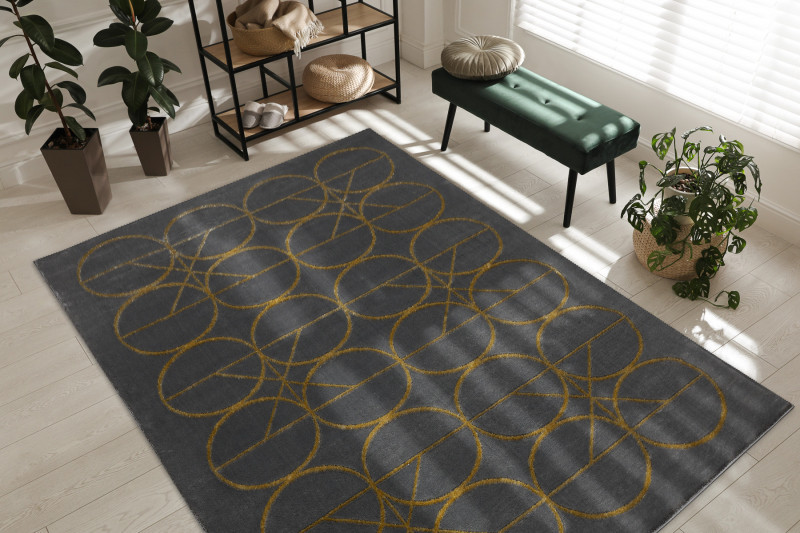 Kusový koberec Emerald 1010 grey and gold 80x150 cm (obrázek 10)