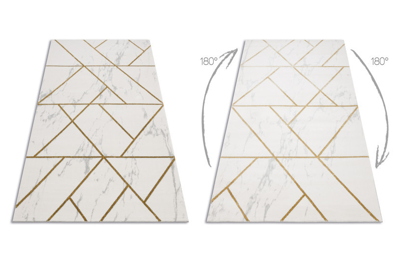Kusový koberec Emerald geometric 1012 cream and gold 80x150 cm (obrázek 9)