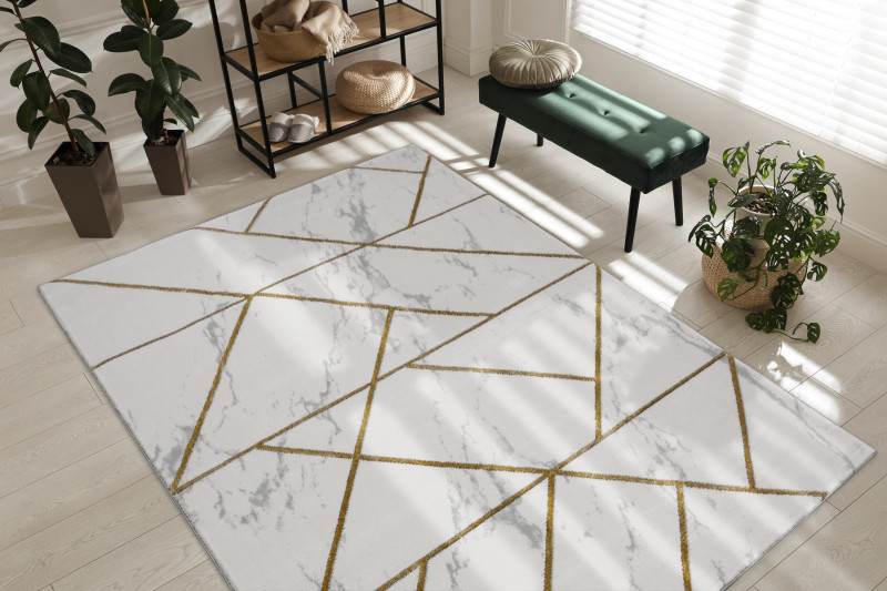 Kusový koberec Emerald geometric 1012 cream and gold 80x150 cm (obrázek 11)