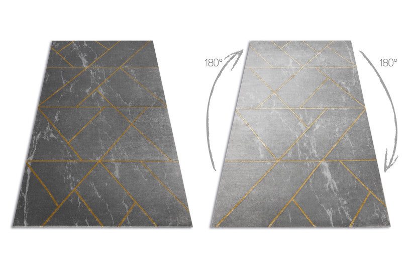 Kusový koberec Emerald geometric 1012 grey and gold 2