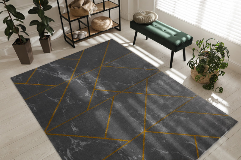 Kusový koberec Emerald geometric 1012 grey and gold 4