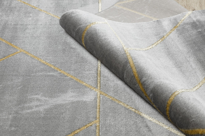 Kusový koberec Emerald geometric 1012 grey and gold 80x150 cm (obrázek 9)