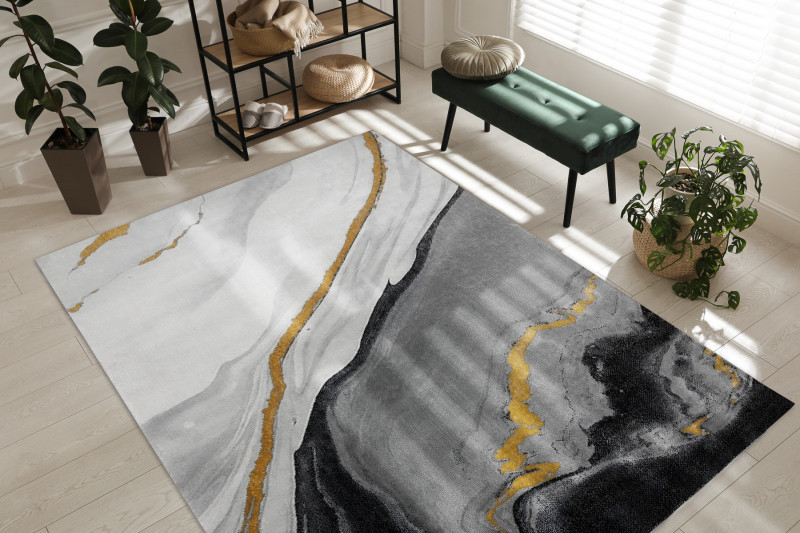 Kusový koberec Emerald 1017 black and gold 80x150 cm (obrázek 12)