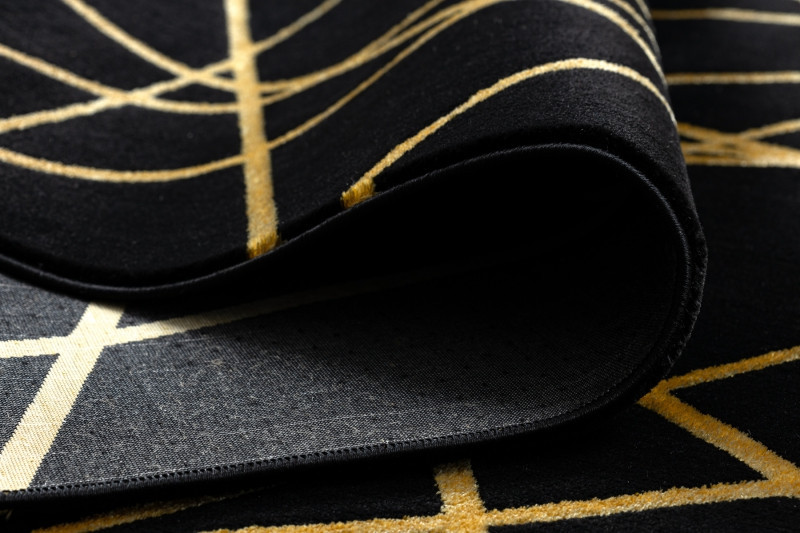 Kusový koberec Gloss 406C 86 geometric black/gold 4