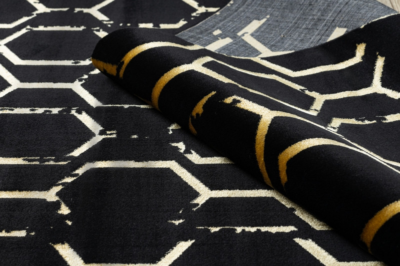 Kusový koberec Gloss BB407C C72 86 black/gold 120x170 cm (obrázek 8)