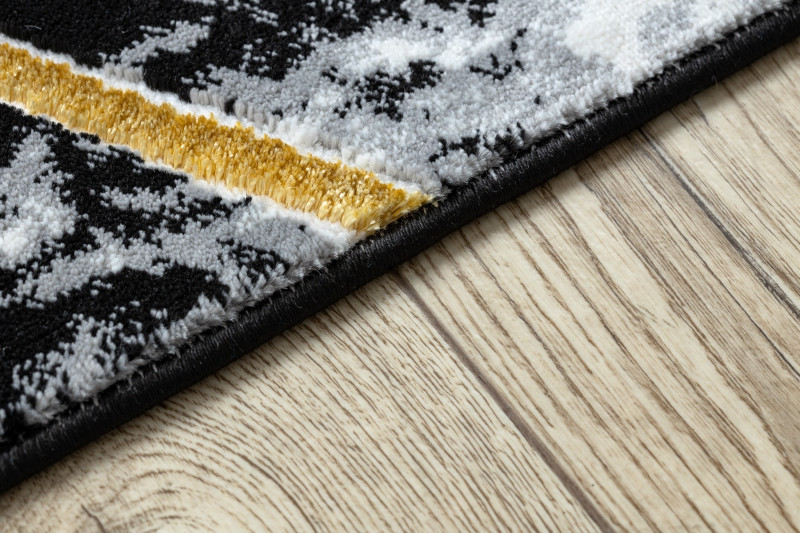 Kusový koberec Gloss 409A 82 3D cubes black/gold/grey 5