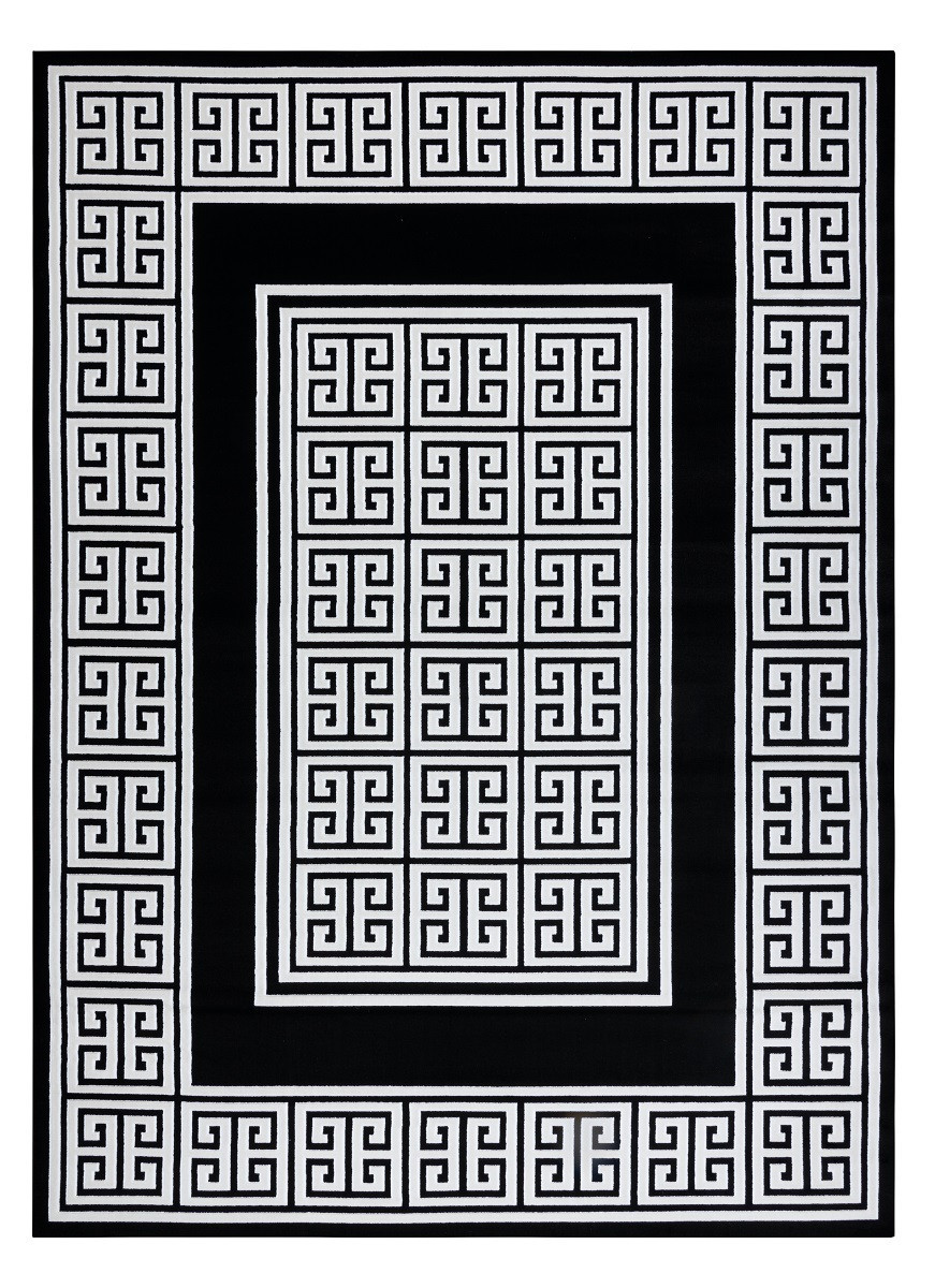 Kusový koberec Gloss 6776 85 greek black/ivory