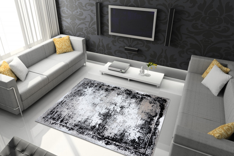 Kusový koberec Gloss 8493 78 Vintage grey/black 80x150 cm (obrázek 9)