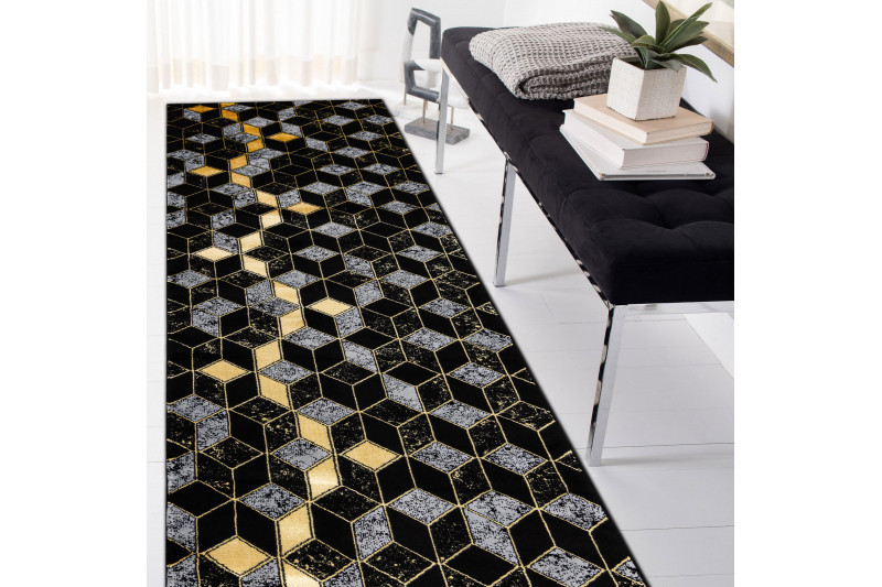 Běhoun Gloss 400B 86 3D geometric black/gold 5