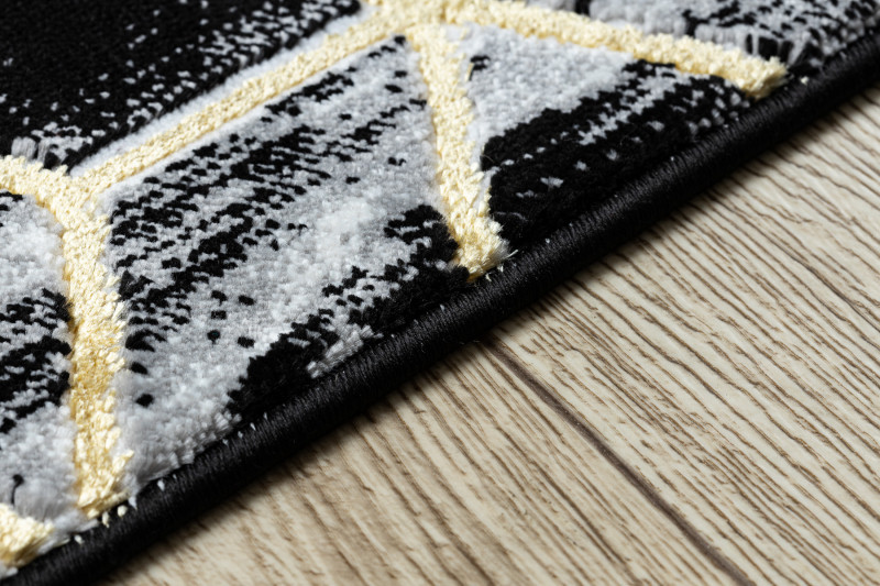 Běhoun Gloss 409A 82 3D cubes black/gold/grey 60x300 cm (obrázek 12)