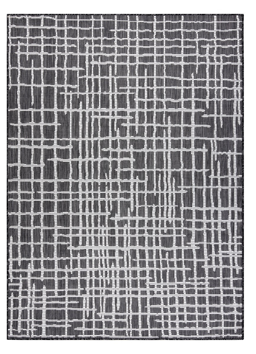 Kusový koberec Sion Sisal Trellis 22144 black/ecru – na ven i na doma