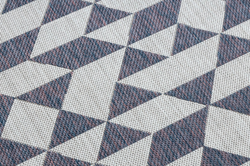 Kusový koberec Sion Sisal Triangles 22373 ecru/blue-pink – na ven i na doma 2
