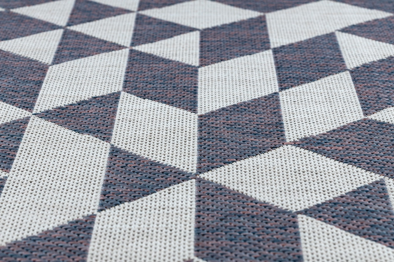 Kusový koberec Sion Sisal Triangles 22373 ecru/blue-pink – na ven i na doma 3