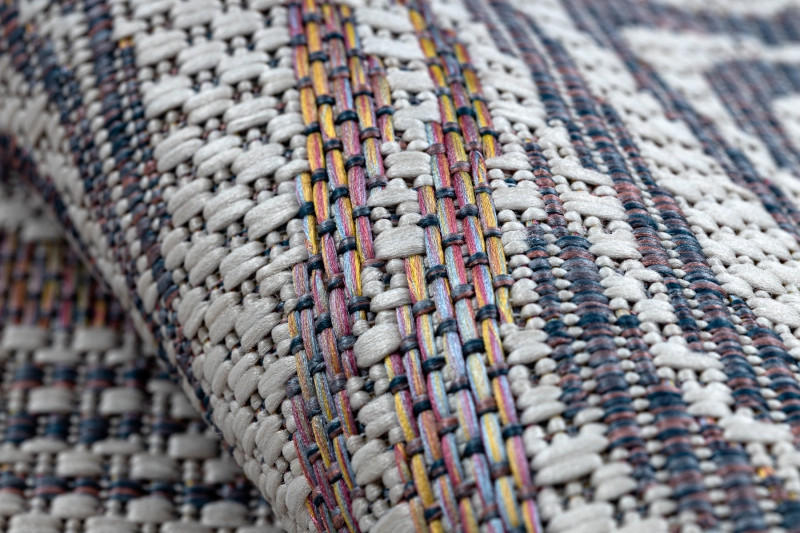 Kusový koberec Sion Sisal Waves 2836 ecru/blue/pink – na ven i na doma 3