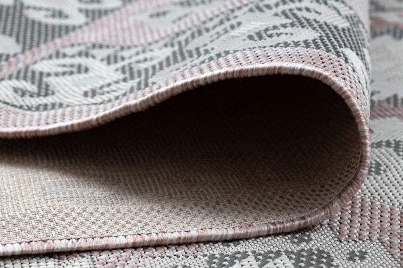 Kusový koberec Sion Sisal Aztec 3007 pink/ecru – na ven i na doma 2