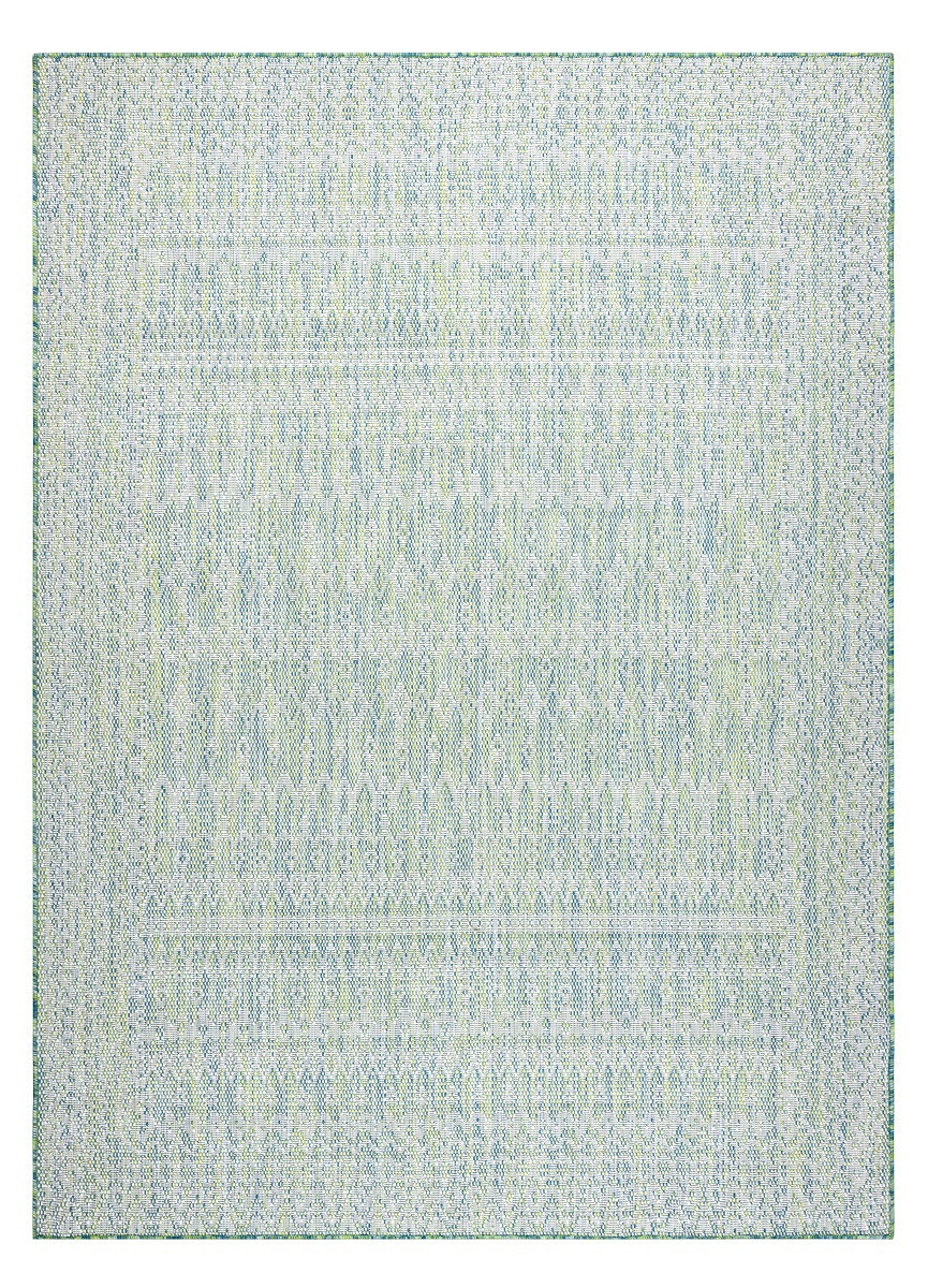 Kusový koberec Sion Sisal Aztec 22184 green/blue/ecru – na ven i na doma