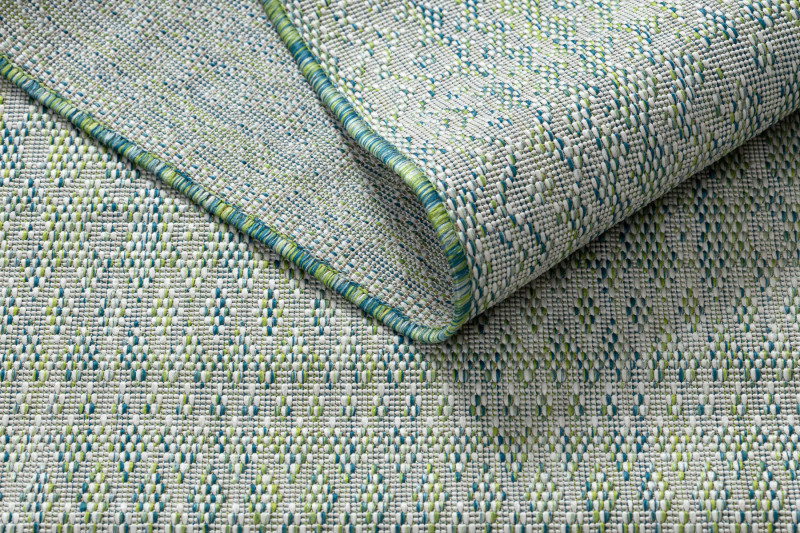 Kusový koberec Sion Sisal Aztec 22184 green/blue/ecru – na ven i na doma 80x150 cm (obrázek 12)