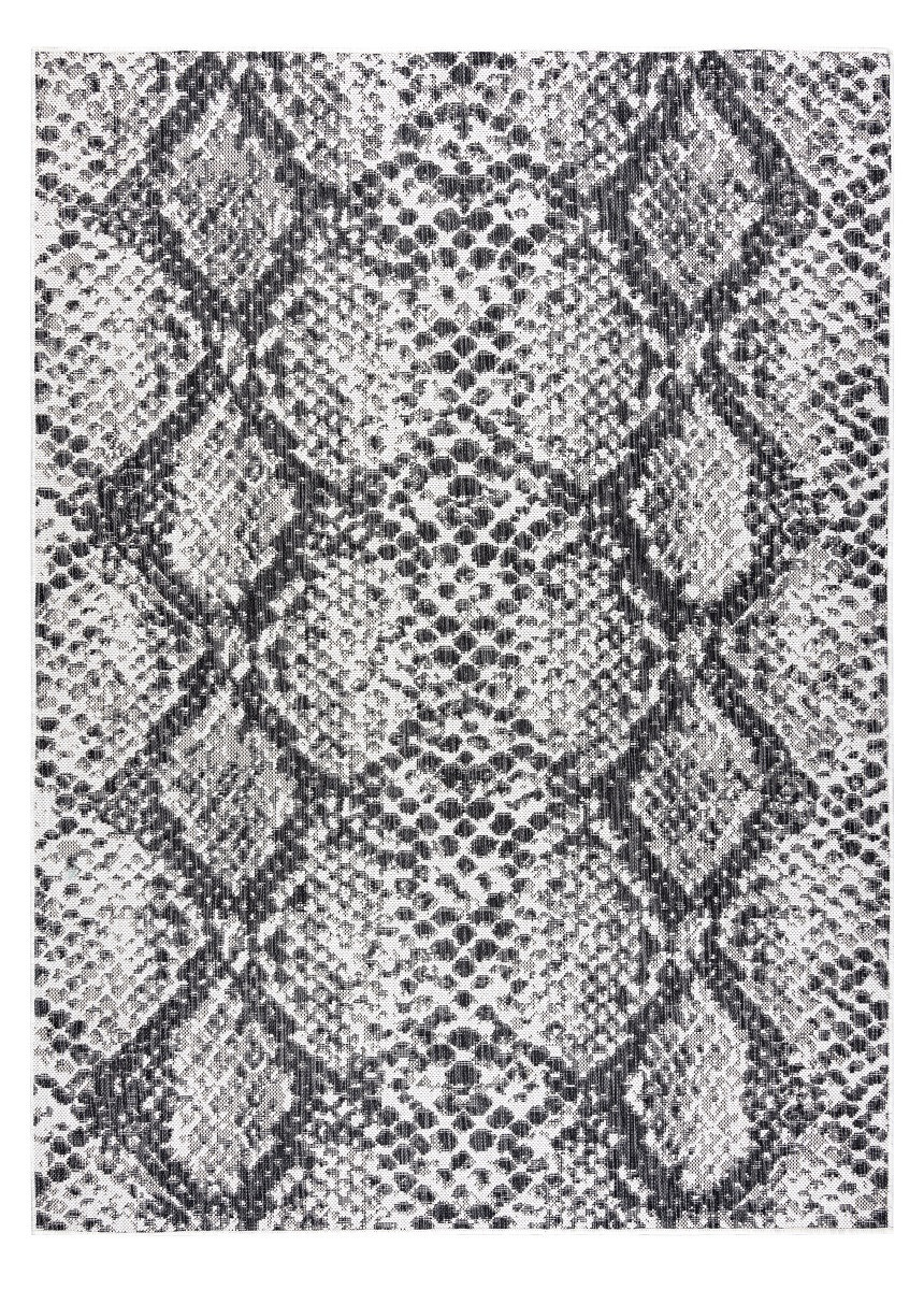 Kusový koberec Sion Sisal Snake`s skin 22162 ecru/black – na ven i na doma