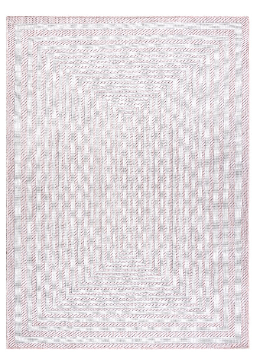 Kusový koberec Sion Sisal Labirinth 22376 pink/ecru – na ven i na doma