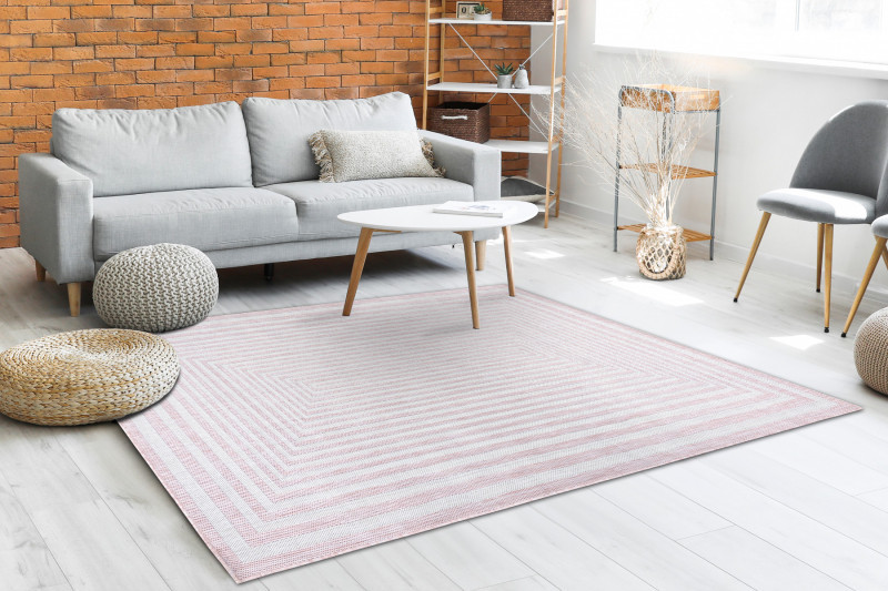 Kusový koberec Sion Sisal Labirinth 22376 pink/ecru – na ven i na doma 80x150 cm (obrázek 9)