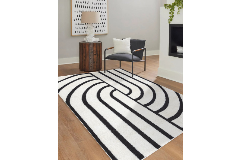 Kusový koberec Mode 8631 geometric cream/black 120x170 cm (obrázek 11)