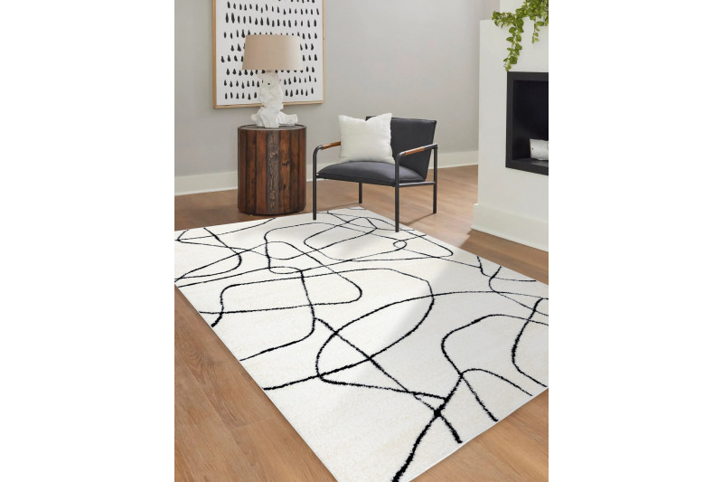 Kusový koberec Mode 8522 abstract cream/black 80x150 cm (obrázek 8)