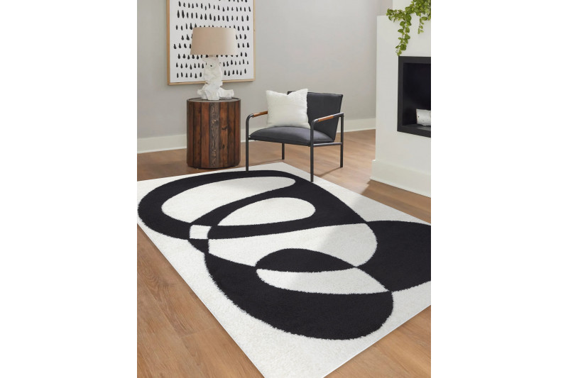 Kusový koberec Mode 8531 abstract cream/black 80x150 cm (obrázek 10)