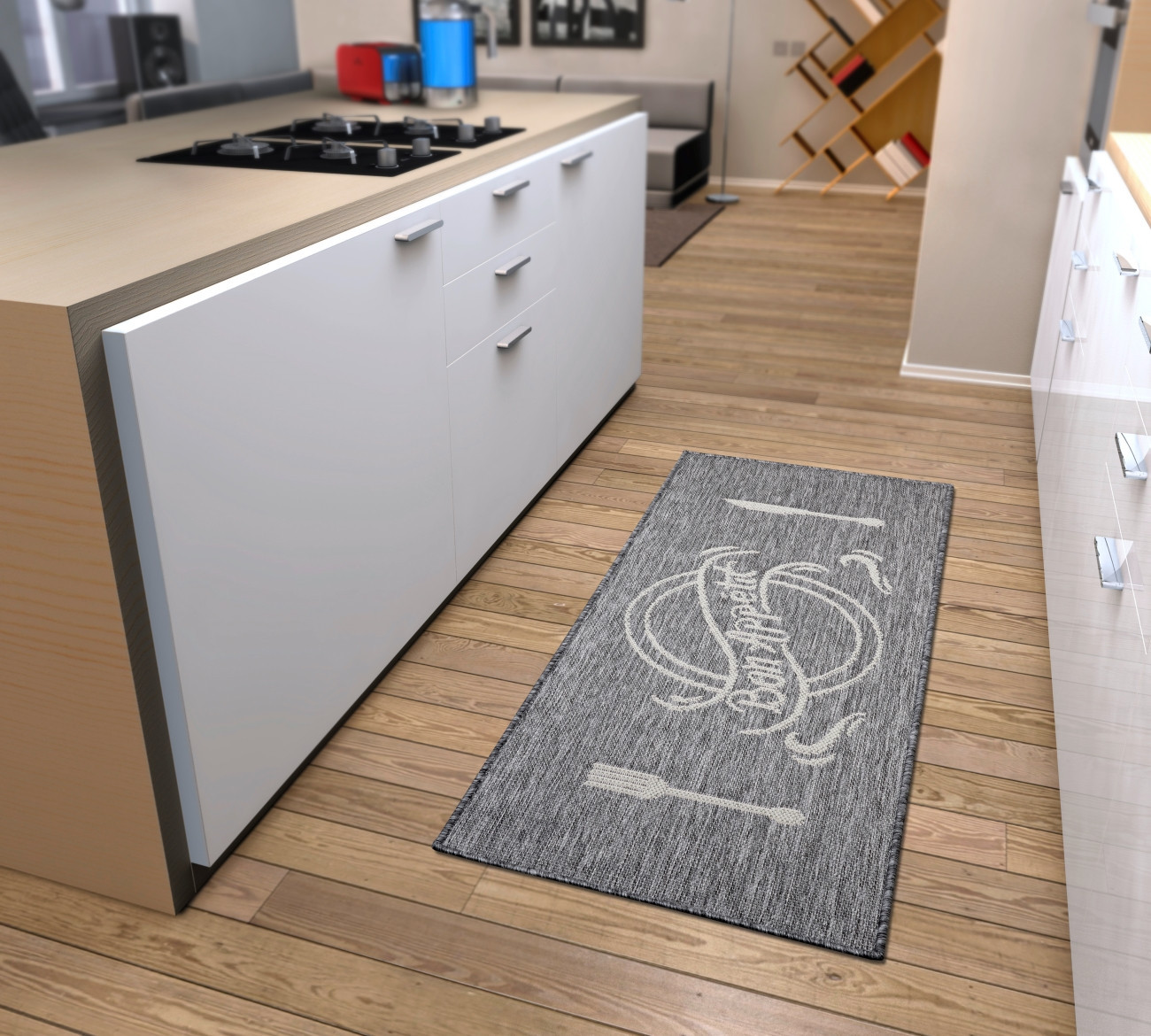 Běhoun Cucina Bon Appetit 105622 Grey Cream 2