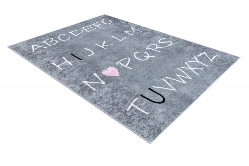 Dětský kusový koberec Junior 52063.801 Alphabet grey 2