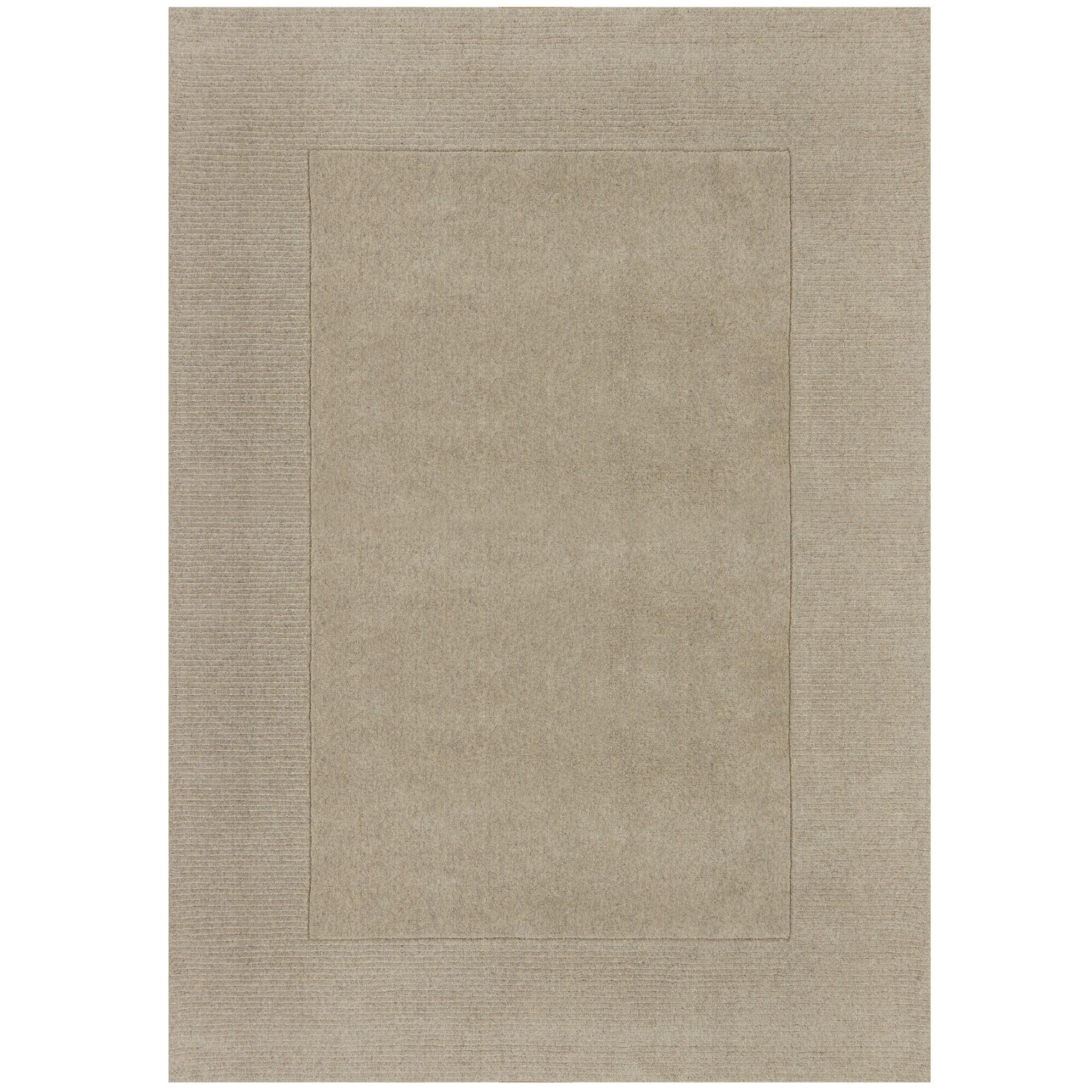Kusový ručně tkaný koberec Tuscany Textured Wool Border Natural
