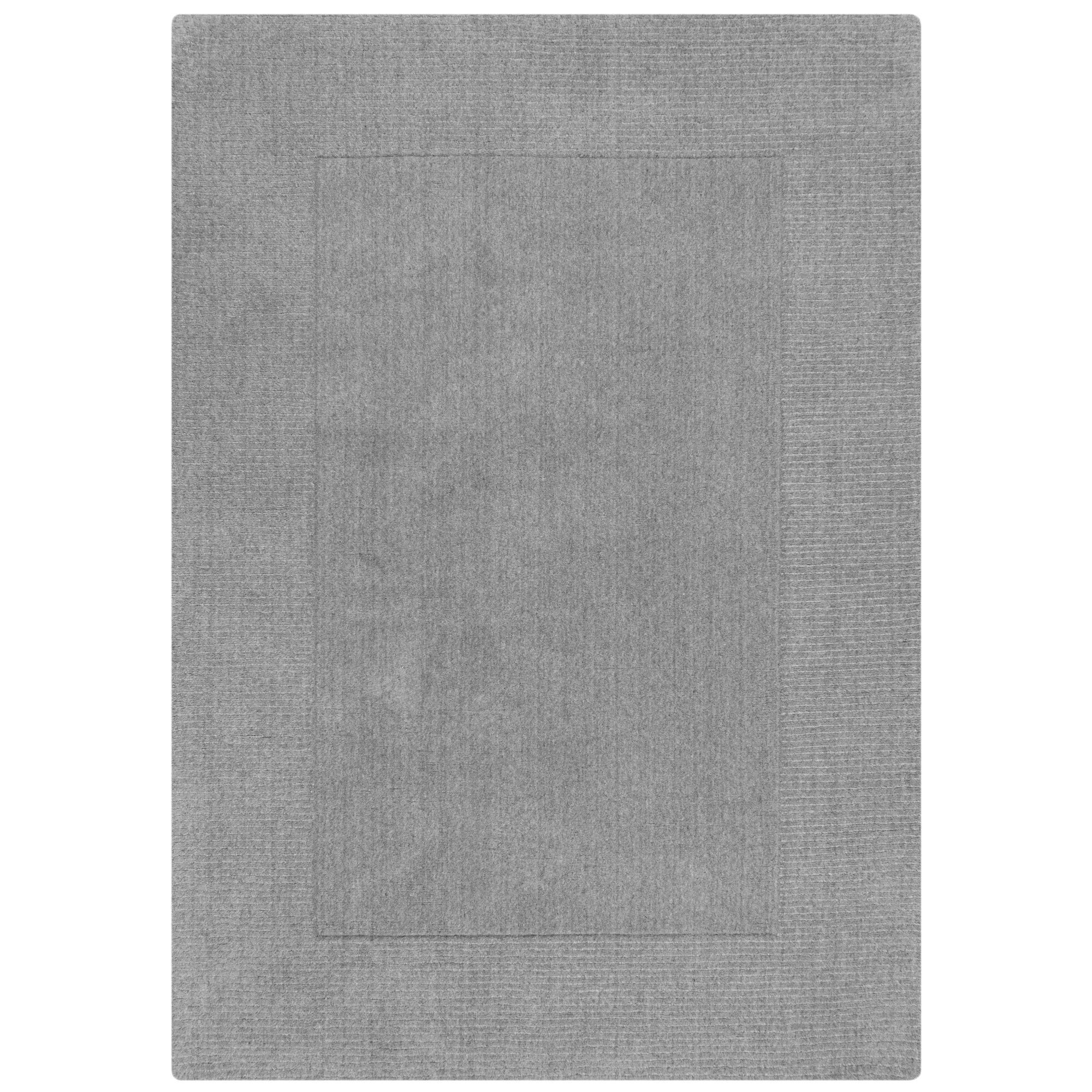 Kusový ručně tkaný koberec Tuscany Textured Wool Border Grey Marl