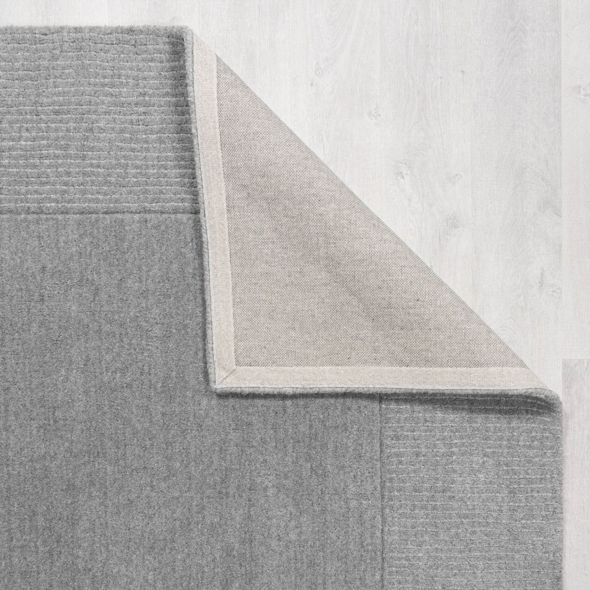 Kusový ručně tkaný koberec Tuscany Textured Wool Border Grey Marl 2