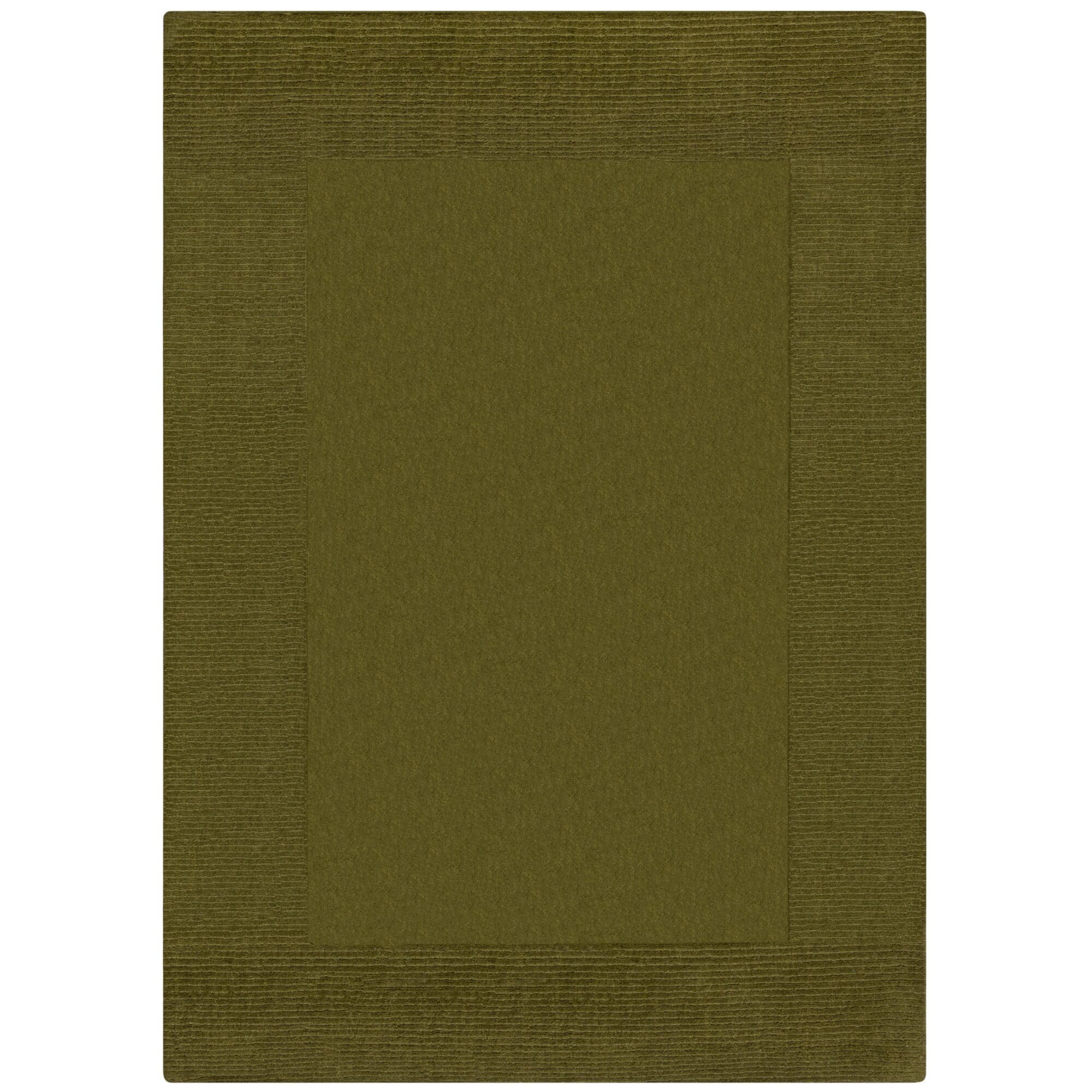 Kusový ručně tkaný koberec Tuscany Textured Wool Border Green