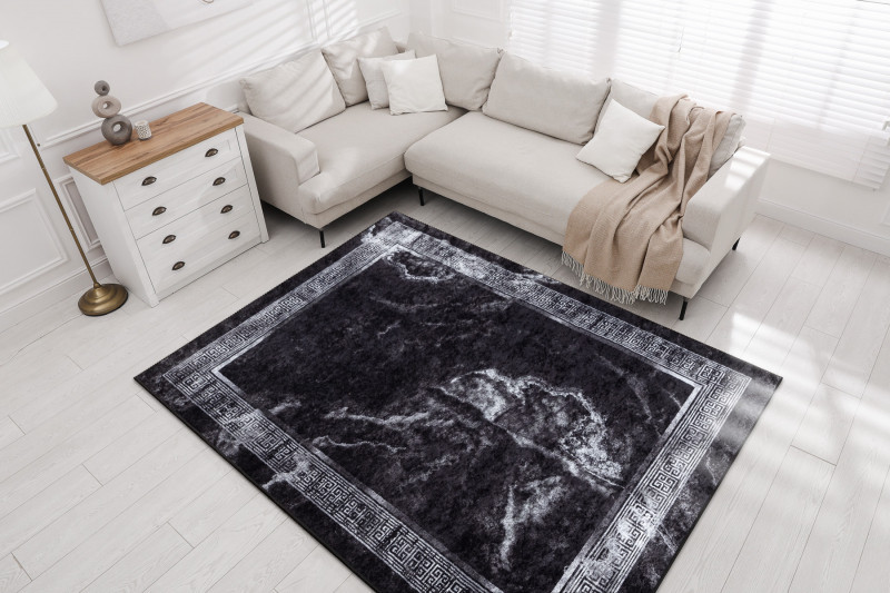 Kusový koberec Miro 51278.810 Marble black / white 3