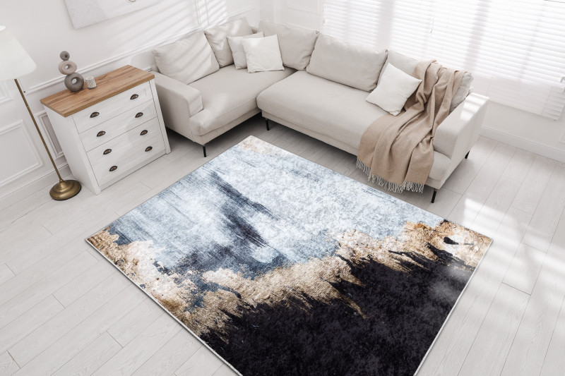 Kusový koberec Miro 51573.802 Abstraction blue / gold 120x170 cm (obrázek 8)